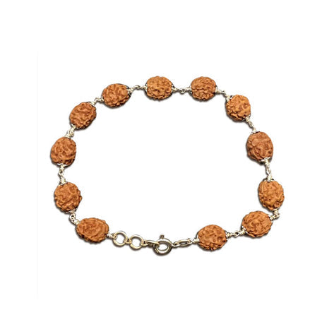 4 Mukhi Java Rudraksha Bracelet in Pure Silver in India, US, UK, Australia, Europe