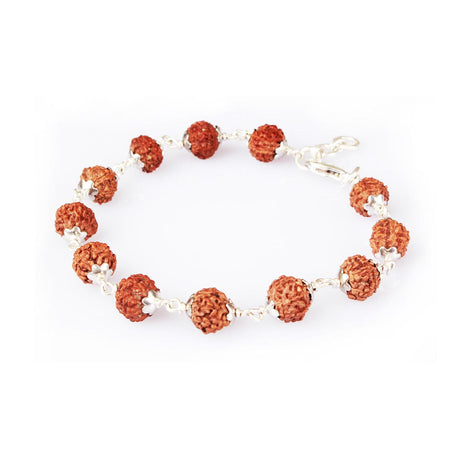 6 Mukhi Java Rudraksha Bracelet in Pure Silver in India, US, UK, Australia, Europe