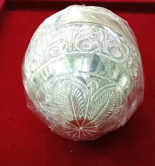 Silver Made Shrifal Naryal for Gifting or Home Usage Purpose in India, US, UK, Australia, Europe