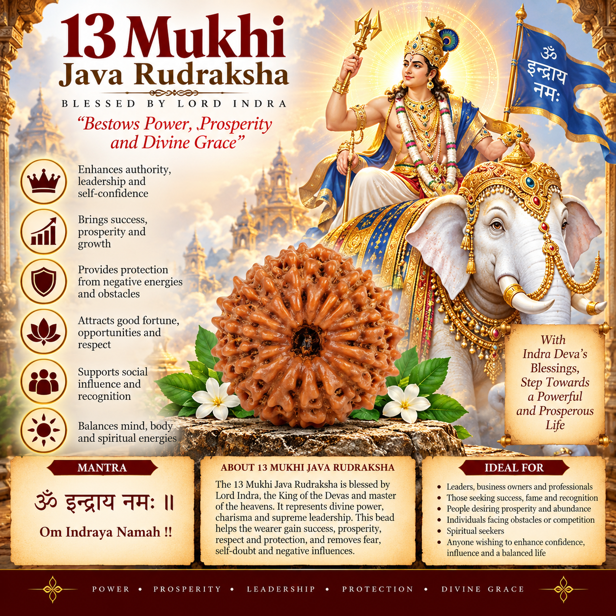 13 Mukhi Java Rudraksha in India, US, UK, Australia, Europe