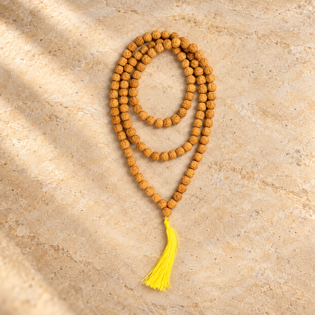 Premium Quality 5 Mukhi Rudraksha Mala - Chikna 108 Beads in India, US, UK, Australia, Europe