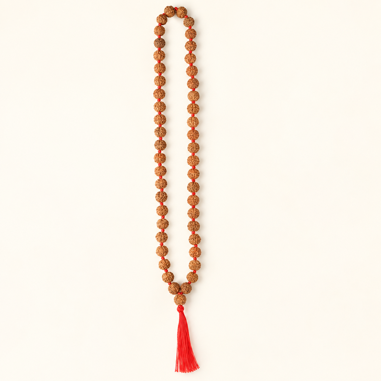 7 Mukhi Rudraksha Mala - 54 Bead inbetween Ganth in India, US, UK, Australia, Europe