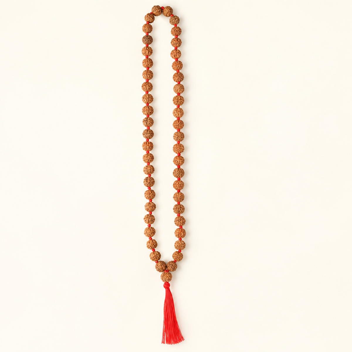 7 Mukhi Rudraksha Mala - 54 Bead inbetween Ganth in India, US, UK, Australia, Europe