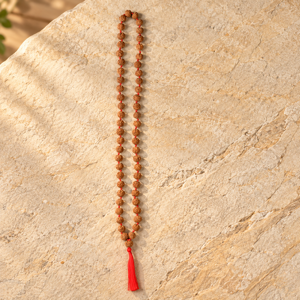 7 Mukhi Rudraksha Mala - 54 Bead inbetween Ganth in India, US, UK, Australia, Europe