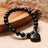 Black Tourmaline Bracelet With Mini Heart Charm in India, US, UK, Australia, Europe
