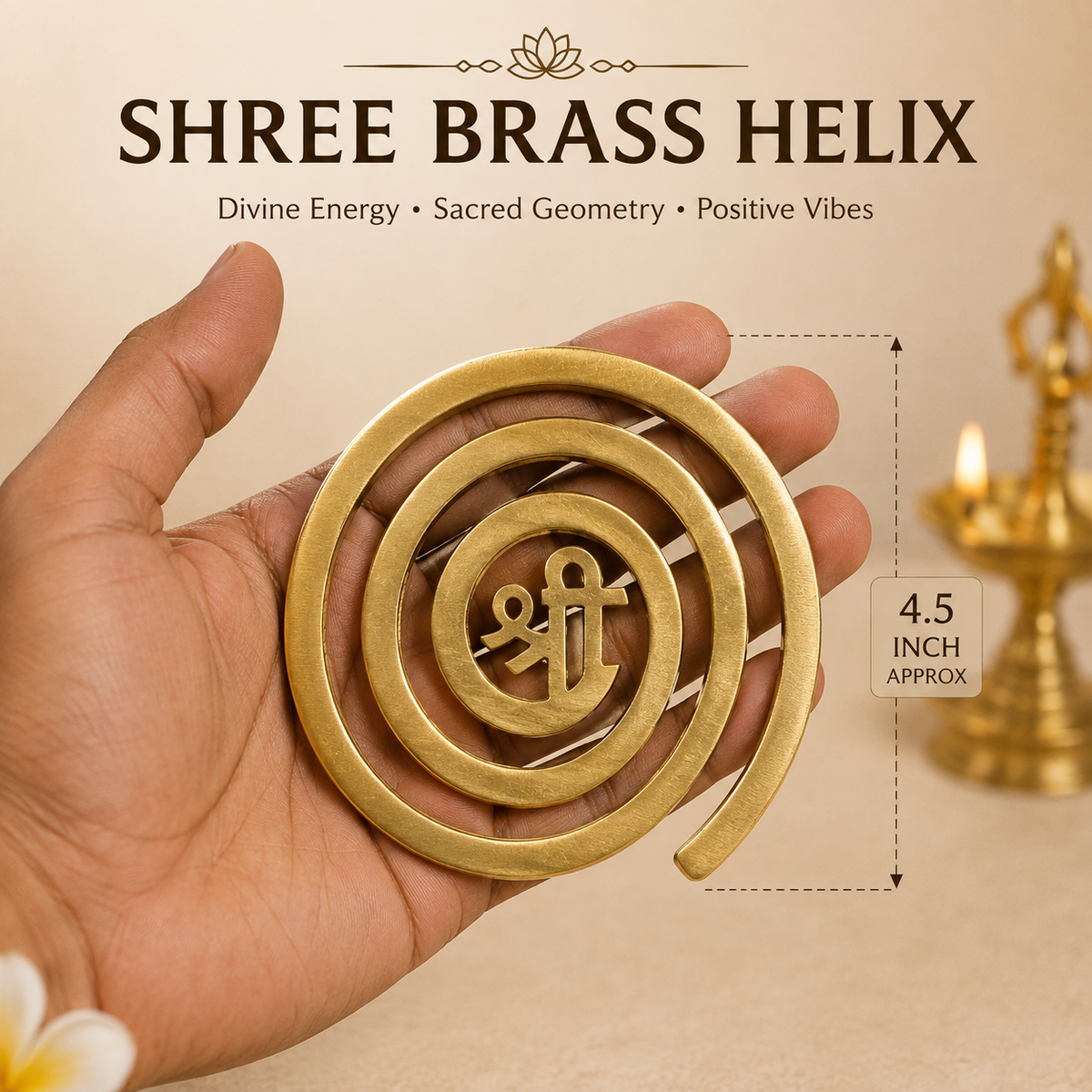 Brass Shree Helix for North-West Vastu Dosha Correction