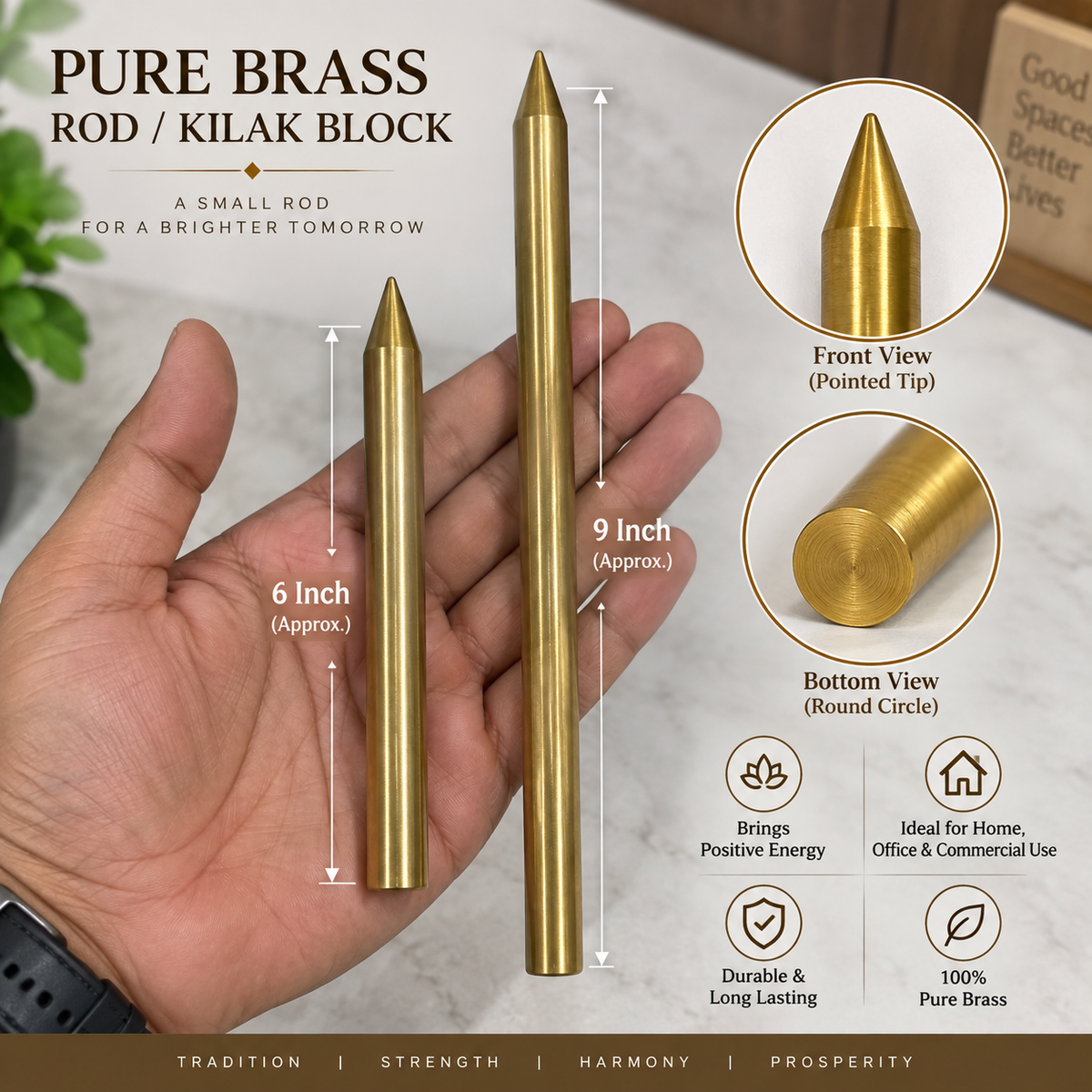 Brass Rod Vastu Remedy for North-West Direction Defects in India, US, UK, Australia, Europe