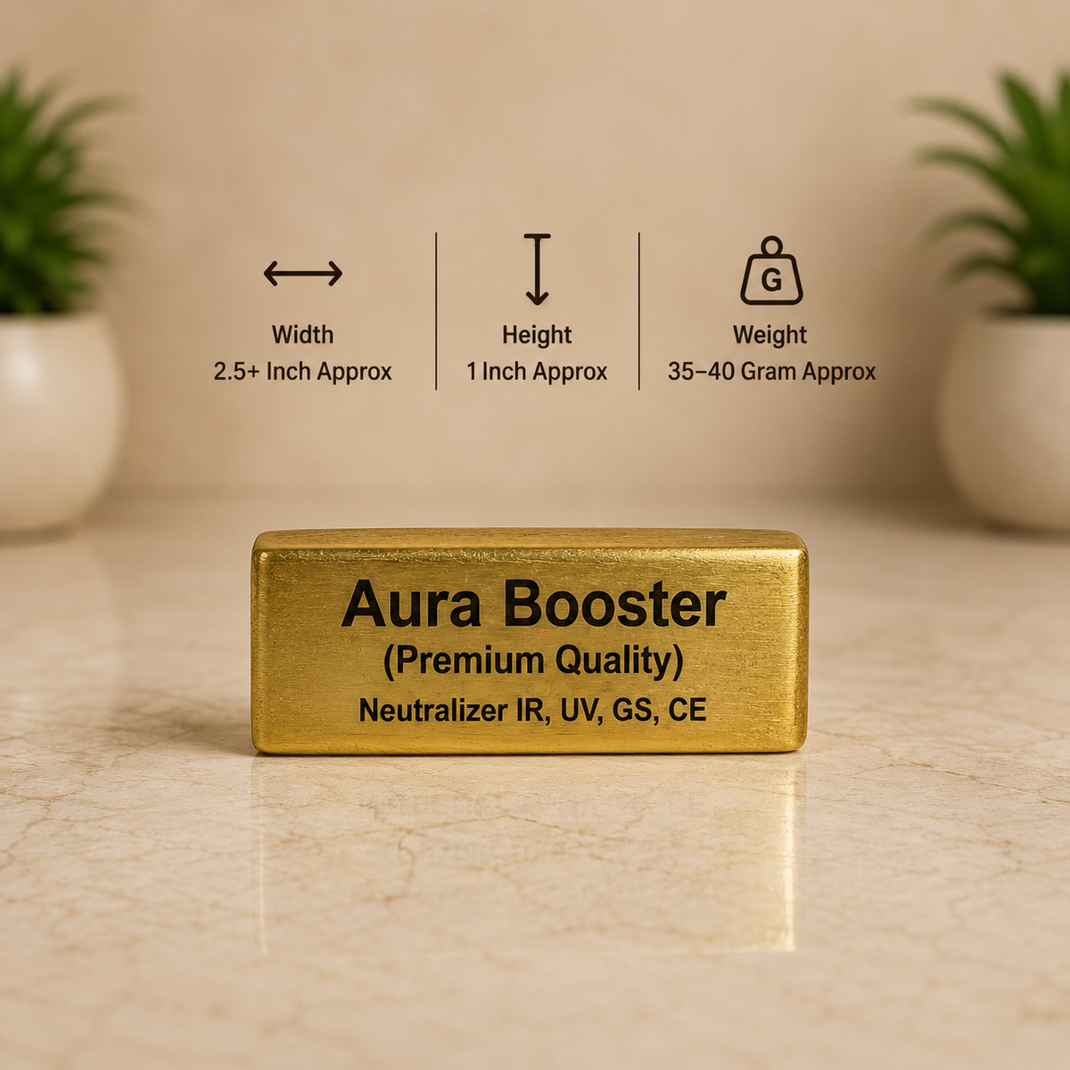 Brass vastu aura booster neutralize for Increase Positivity Energy (Color : Golden) in India, US, UK, Australia, Europe
