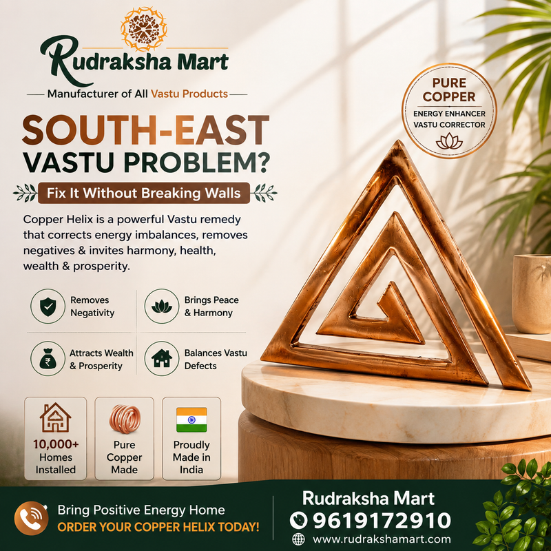 Copper Helix Vastu Products for South East Main Door Entrance, Bedroom, Kitchen Vastu Defects in India, US, UK, Australia, Europe