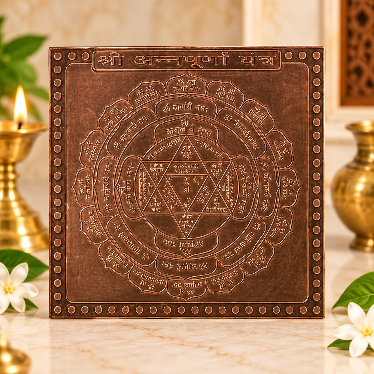 Shree Annapurna Yantra in Pure Copper