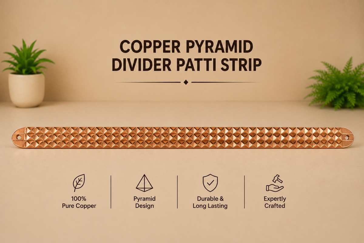 Copper Vastu Pyramid Strip for Space Division and Virtual Shifting in India, US, UK, Australia, Europe