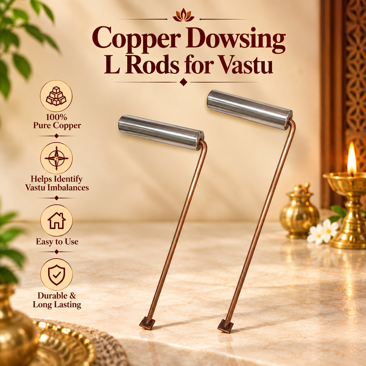 Copper Dowsing L Rods for Vastu, Reiki, Dowser Master – Divining Rods in India, US, UK, Australia, Europe