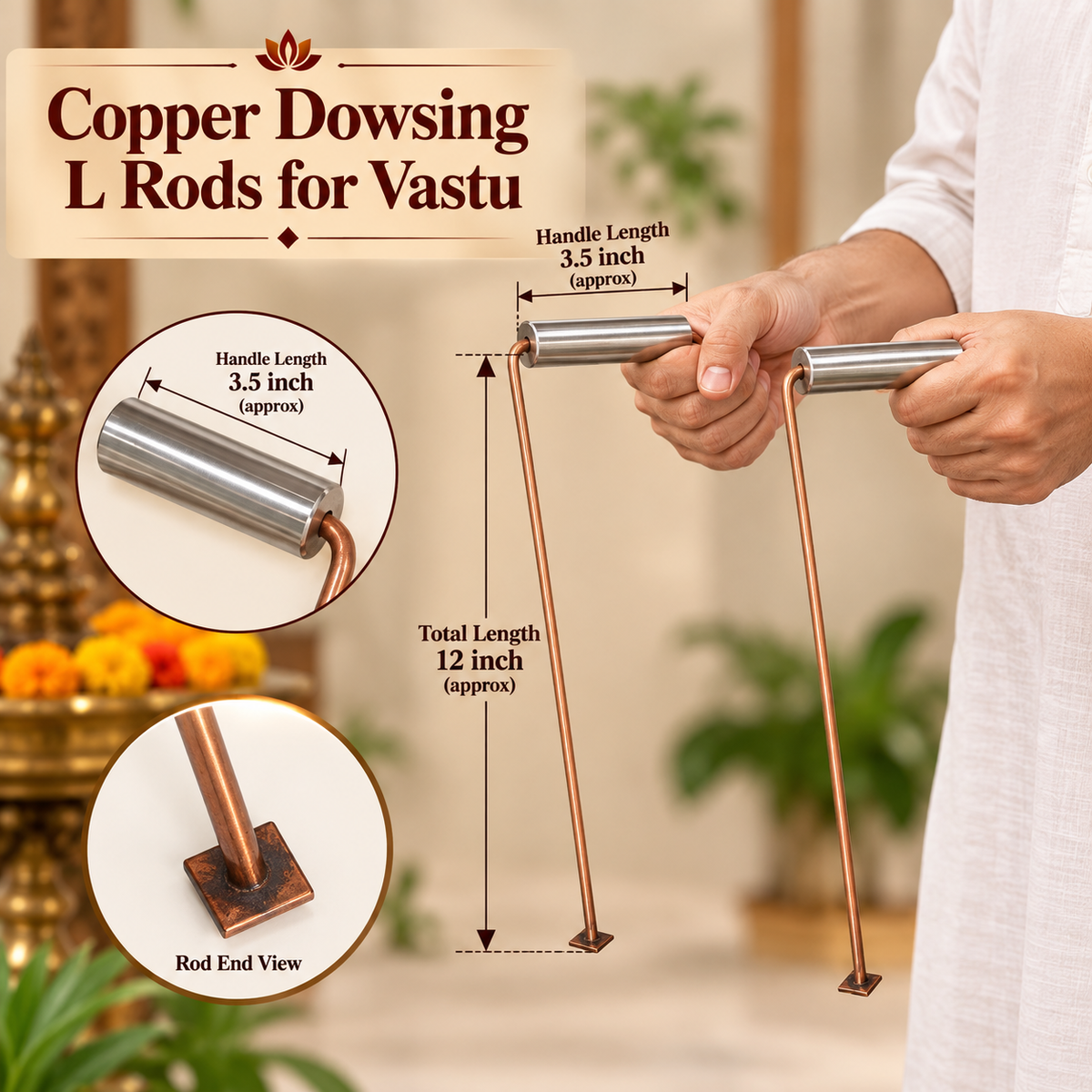 Copper Dowsing L Rods for Vastu, Reiki, Dowser Master – Divining Rods in India, US, UK, Australia, Europe