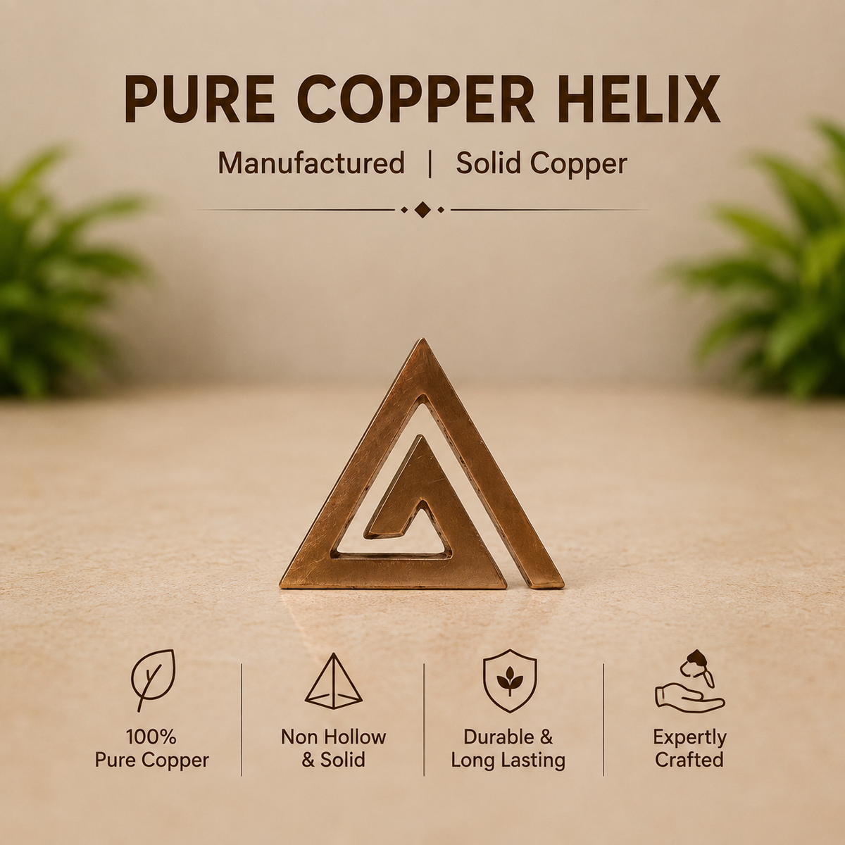 Copper Helix Vastu Remedies for South East Vastu Dosh - Set of 3 Pcs - 2.5 Inch in India, US, UK, Australia, Europe