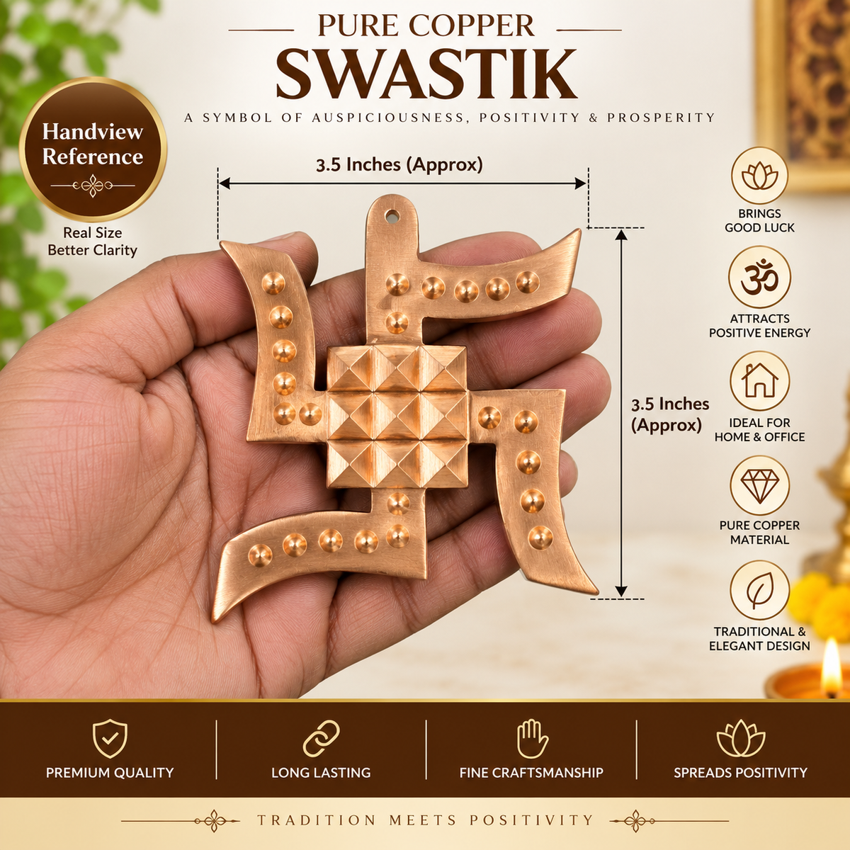 Copper Swastik 9 Pyramid Vastu Remedies for Home, Office & Factory in India, US, UK, Australia, Europe