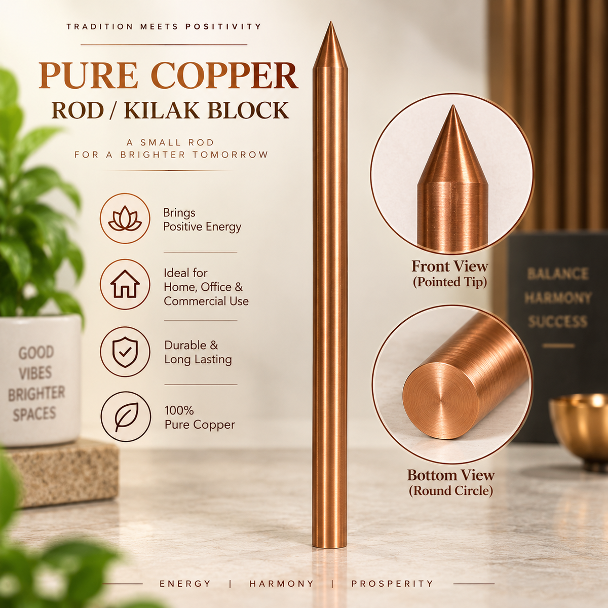 Copper Rod Vastu Remedies for South East Vastu Dosh Defects in India, US, UK, Australia, Europe