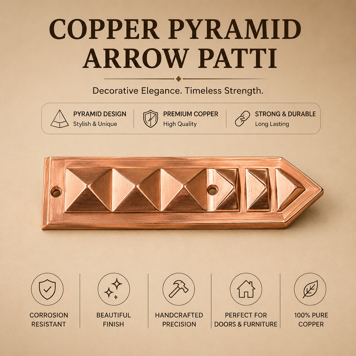 Vastu Copper Pyramid Shift Arrow - Quick Vastu Remedies