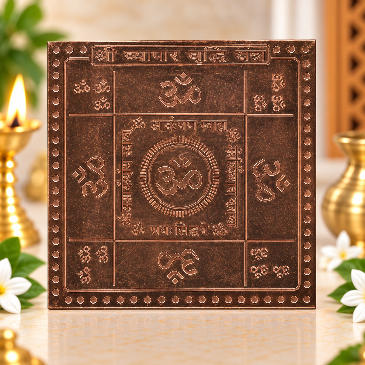Shree Vyapar Vriddhi Yantra in Pure Copper