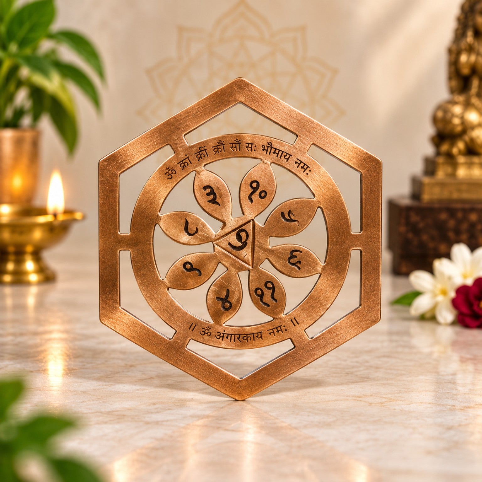 Copper Bhoum Yantra for South, South West Main Door Entrance Vastu Defect Remedies