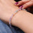 Multi Fluorite Bracelet In 4mm Faceted Beads in India, US, UK, Australia, Europe