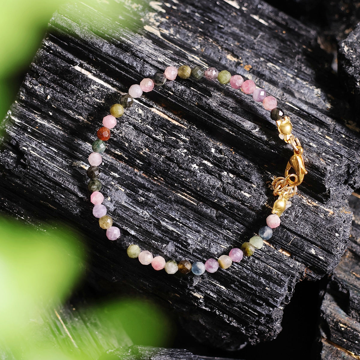 Multi Tourmaline Bracelet In 4mm Faceted Beads in India, US, UK, Australia, Europe