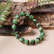 Ruby Zoisite Box Faceted Bracelet