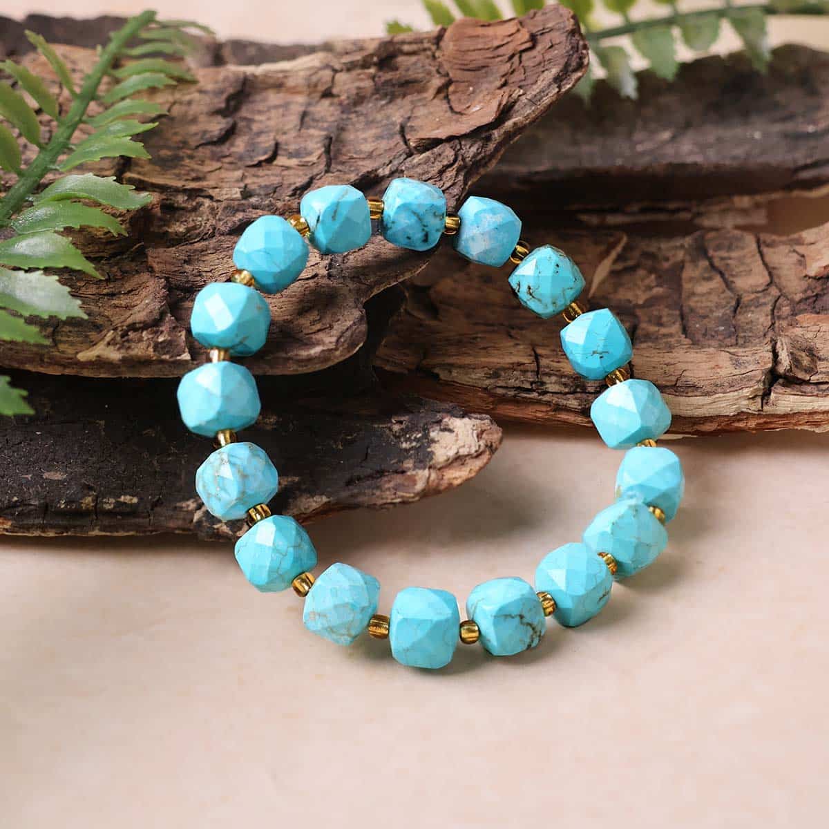 Turquoise Box Faceted Bracelet in India, US, UK, Australia, Europe