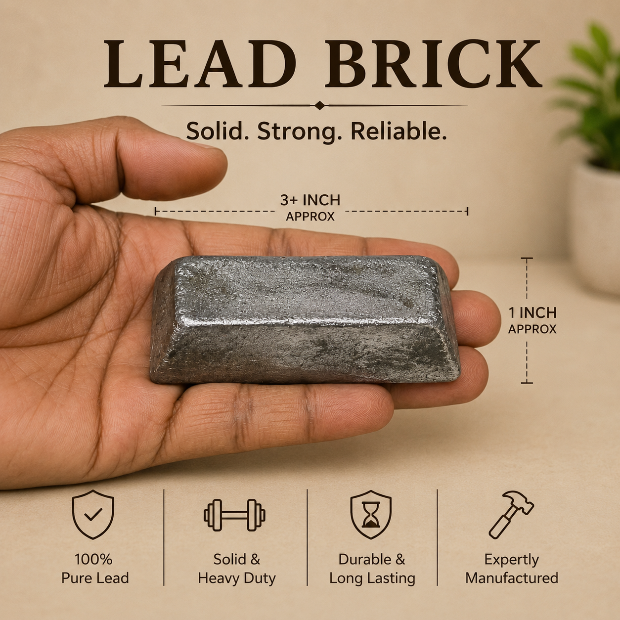 Pure Lead Brick Heavy Vastu Defects for South West Home, Office and Factory in India, US, UK, Australia, Europe