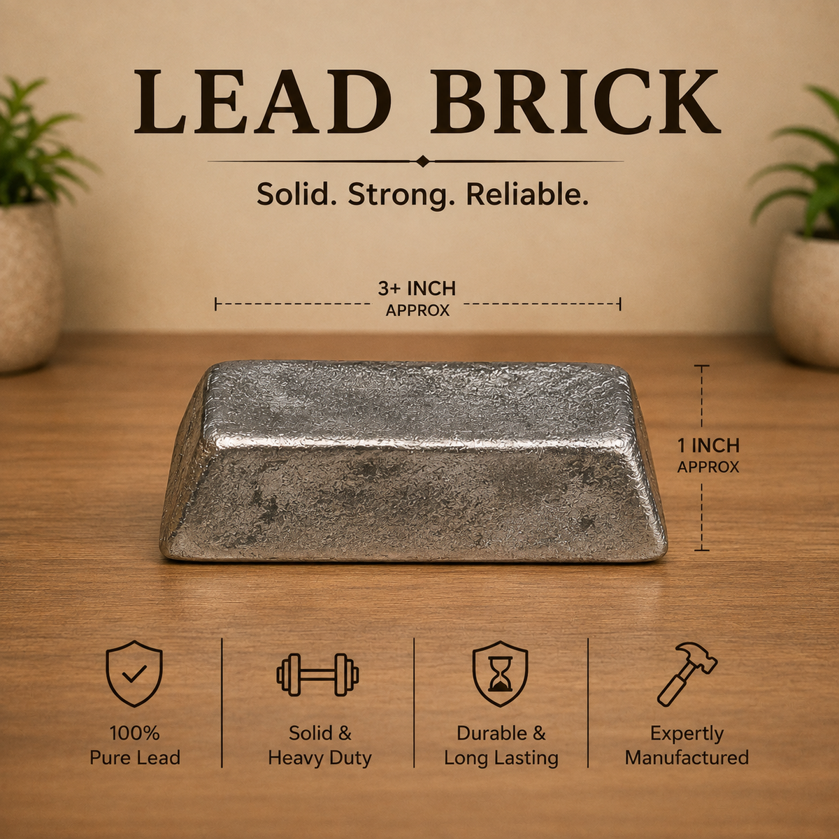 Pure Lead Brick Heavy Vastu Defects for South West Home, Office and Factory in India, US, UK, Australia, Europe