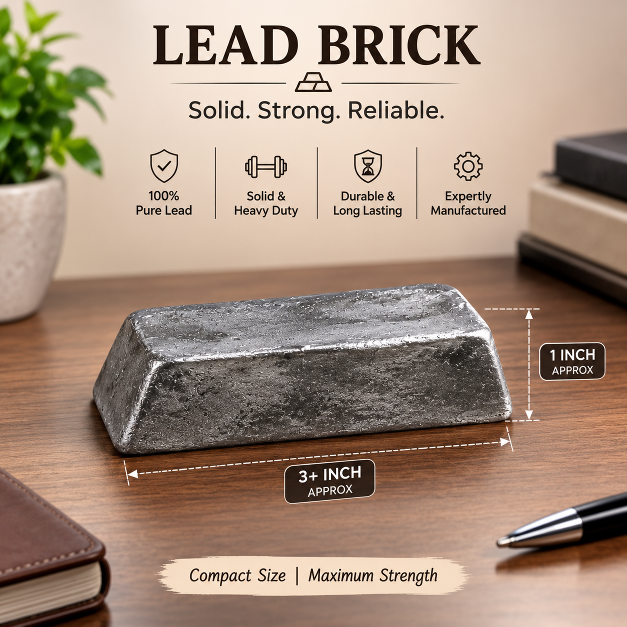 Pure Lead Brick Heavy Vastu Defects for South West Home, Office and Factory in India, US, UK, Australia, Europe