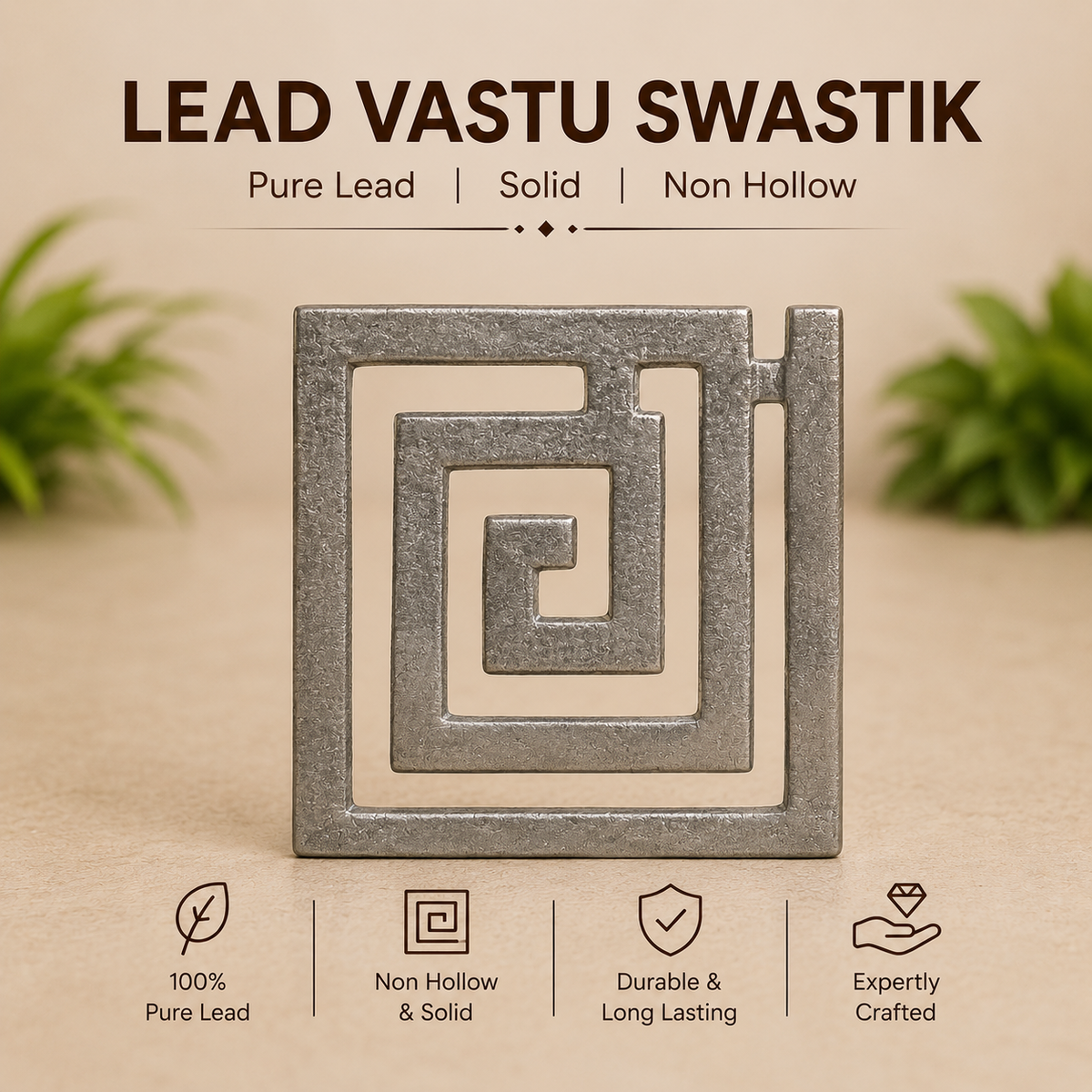 Lead Helix - Vastu Remedies For South West Vastu Dosh - 6 Inch in India, US, UK, Australia, Europe