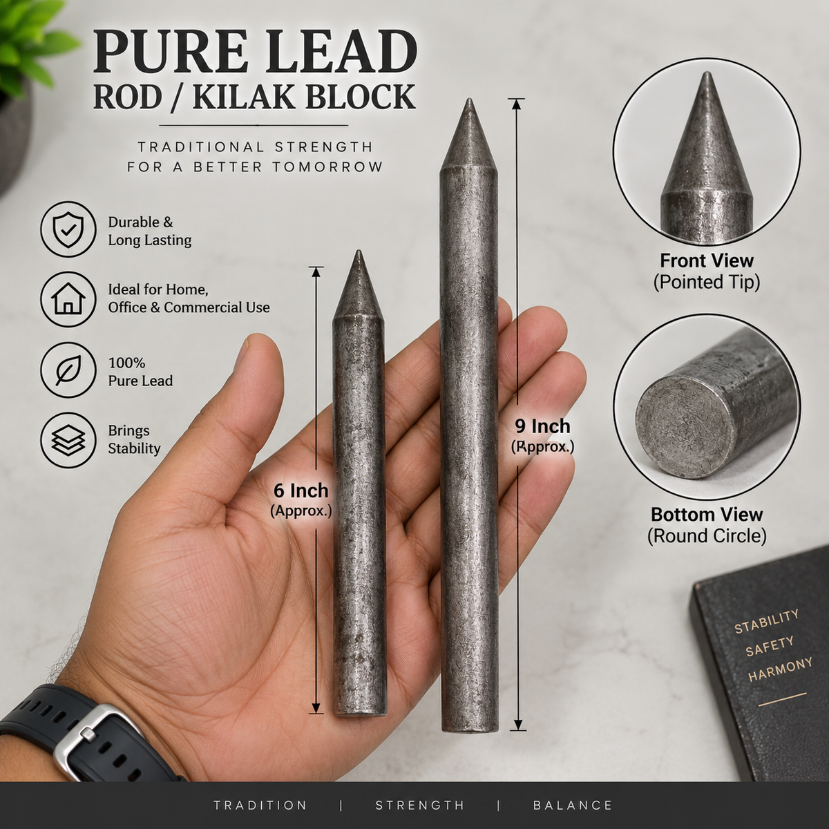 Lead Rod - Vastu Defects for South West Corrections in India, US, UK, Australia, Europe