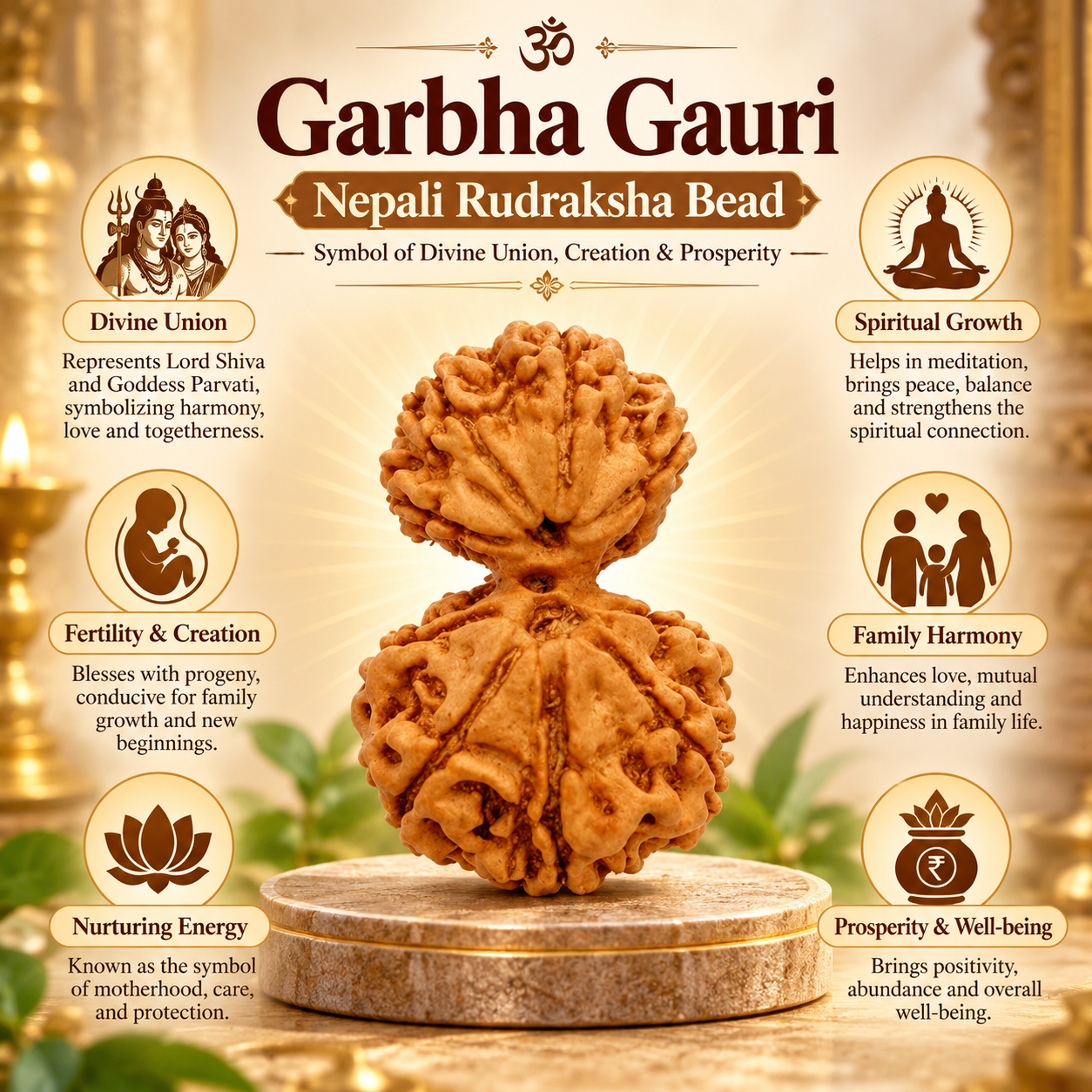 Garbh Gauri Nepali Rudraksha in India, US, UK, Australia, Europe