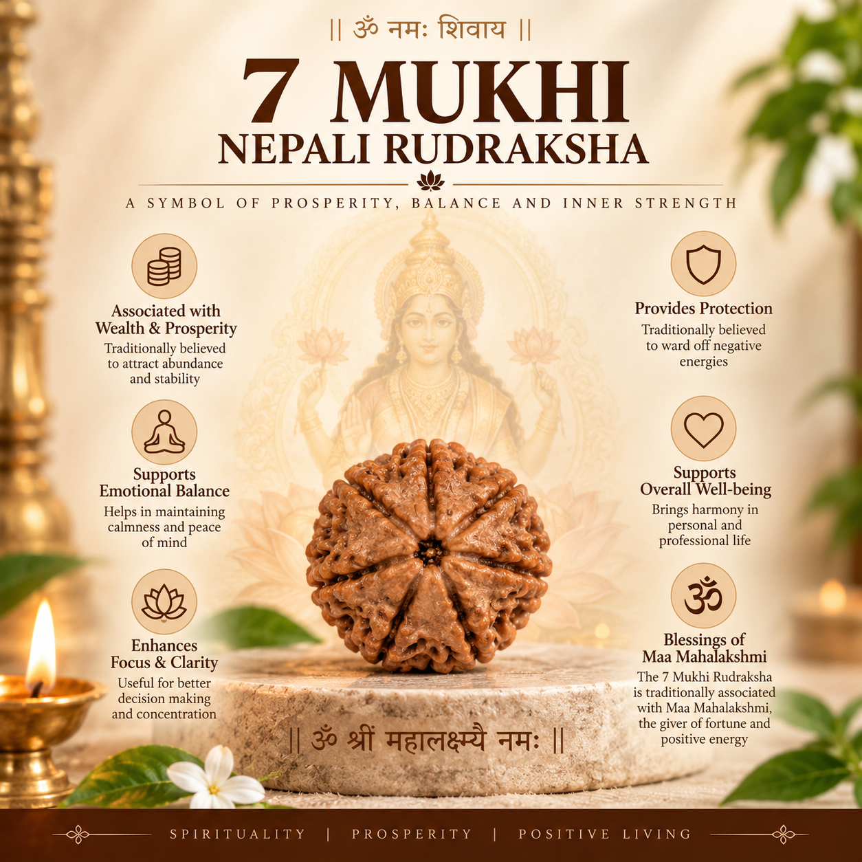 7 Mukhi Nepali Rudraksha in India, US, UK, Australia, Europe