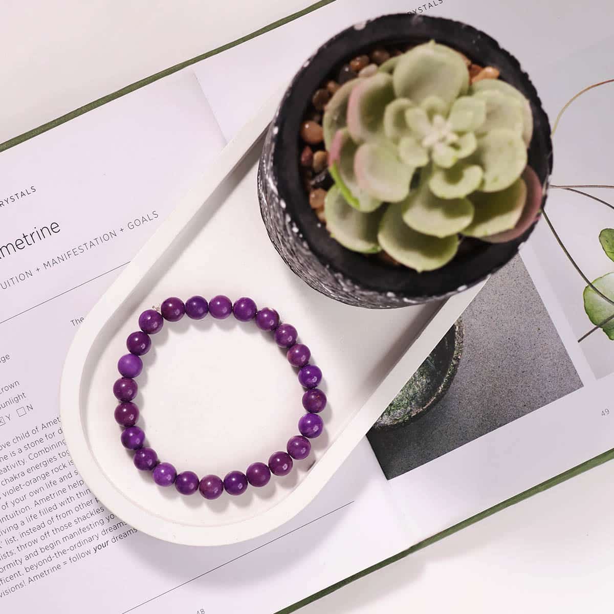 Phosphosiderite Round Beads Bracelet in India, US, UK, Australia, Europe