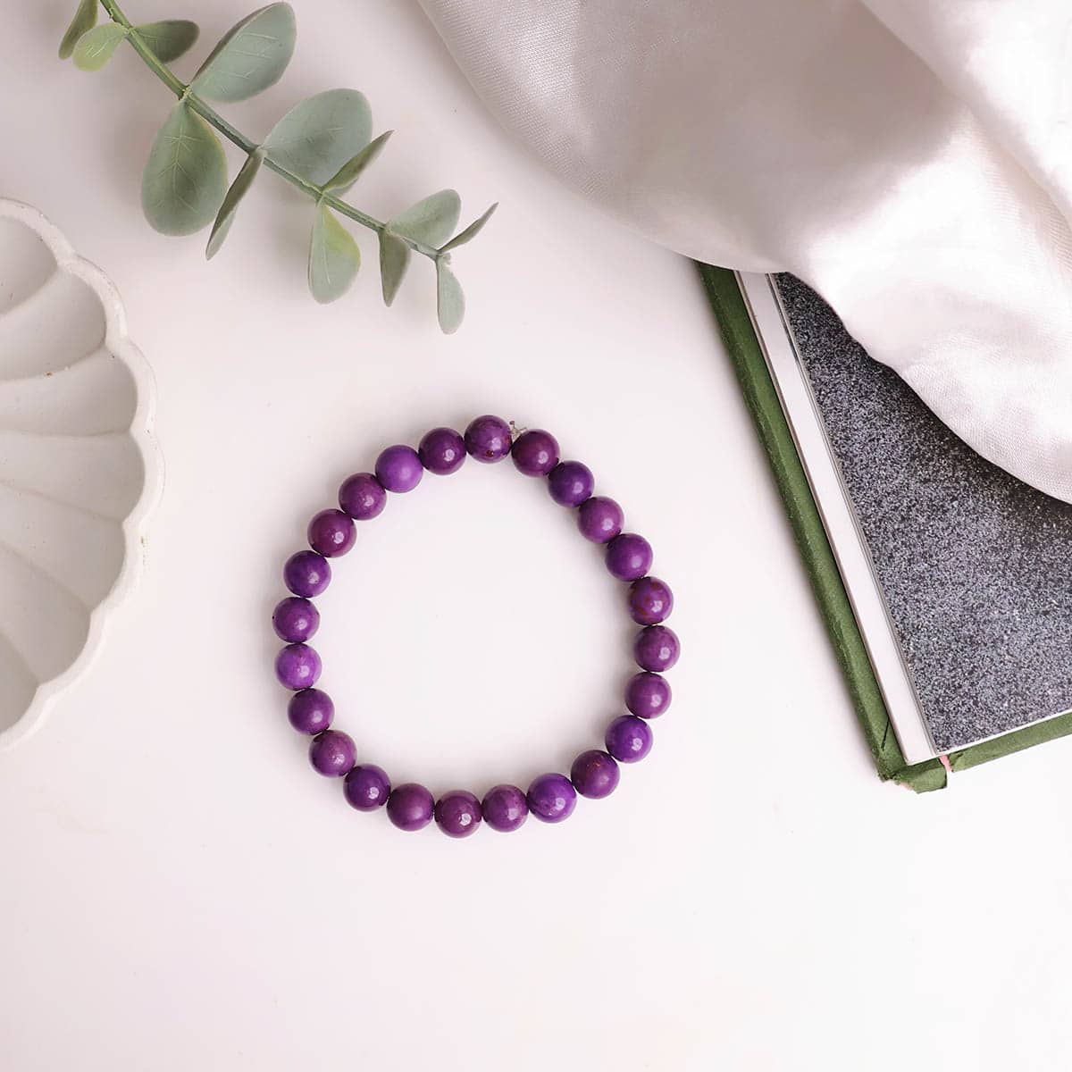 Phosphosiderite Round Beads Bracelet in India, US, UK, Australia, Europe