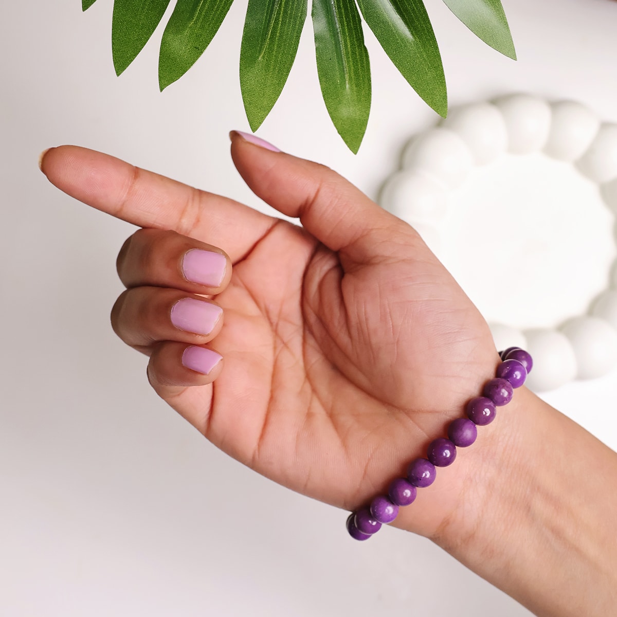 Phosphosiderite Round Beads Bracelet in India, US, UK, Australia, Europe
