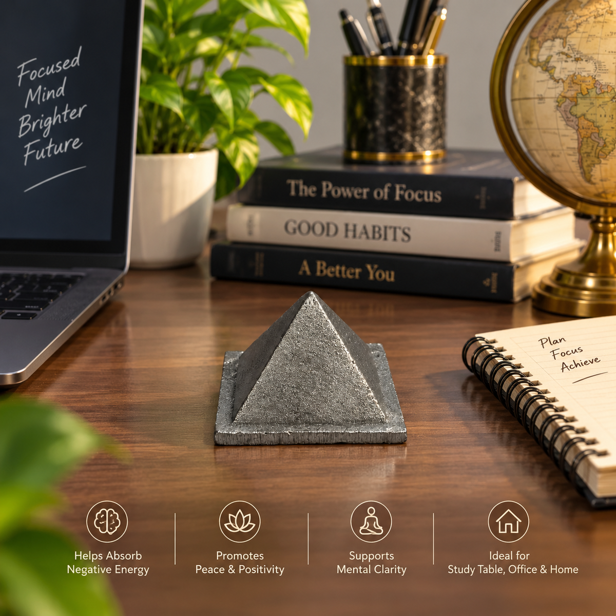 Lead Pyramid Vastu Remedies for South West at Home, Office, Factory Areas - 2 Inch in India, US, UK, Australia, Europe