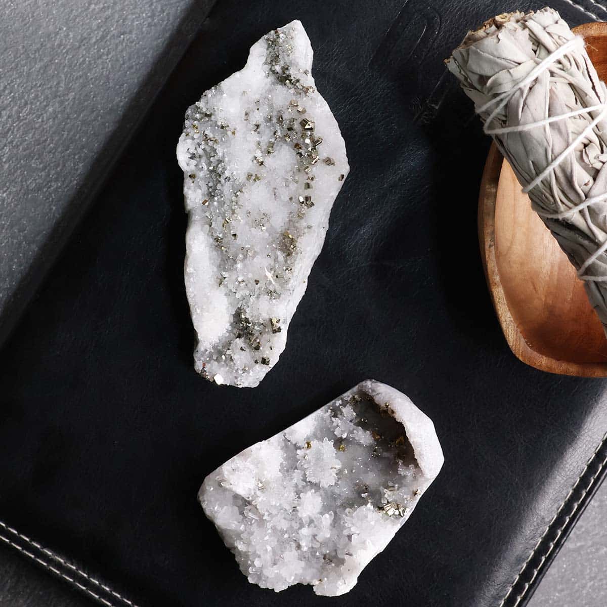 Pyrite Included Clear Quartz Cluster in India, US, UK, Australia, Europe