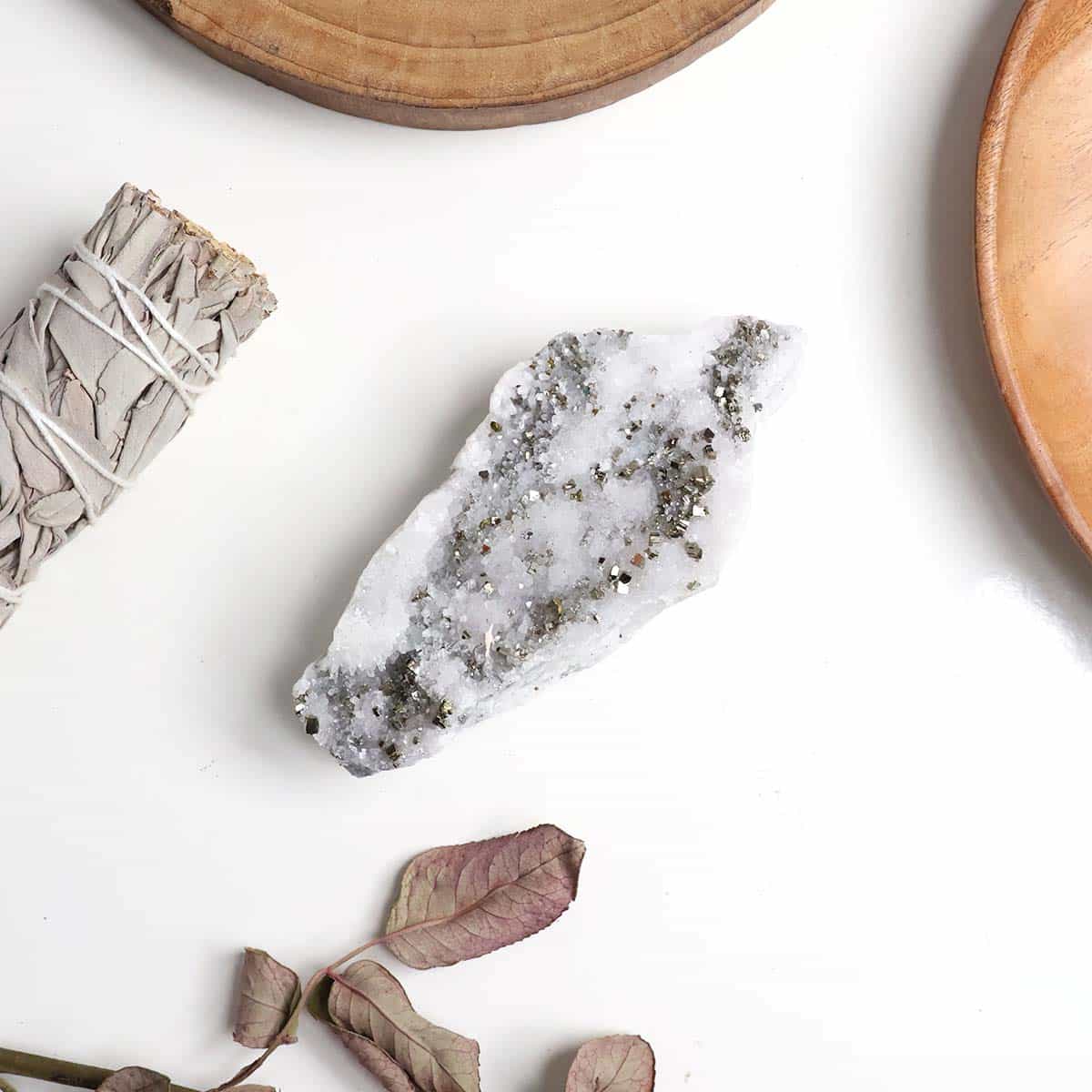 Pyrite Included Clear Quartz Cluster in India, US, UK, Australia, Europe