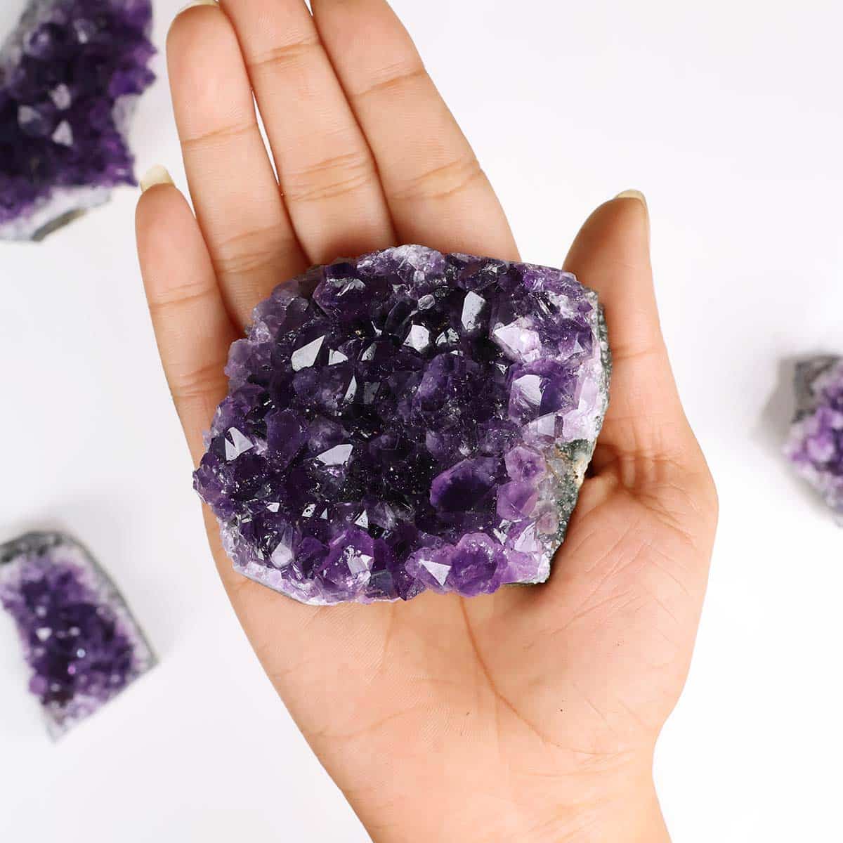 Amethyst Cluster Raw Rough Stone Energized in India, US, UK, Australia, Europe
