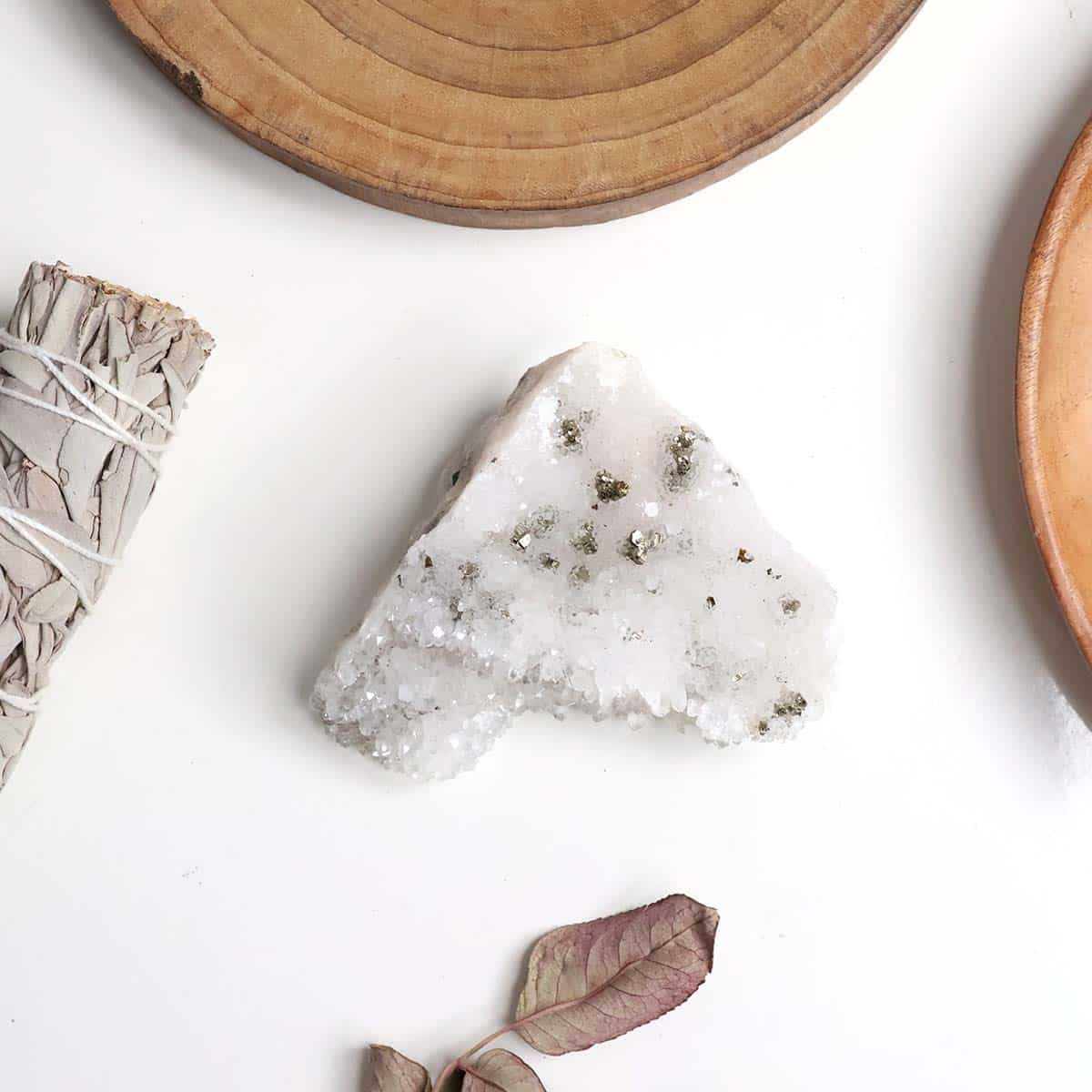 Pyrite Included Clear Quartz Cluster in India, US, UK, Australia, Europe