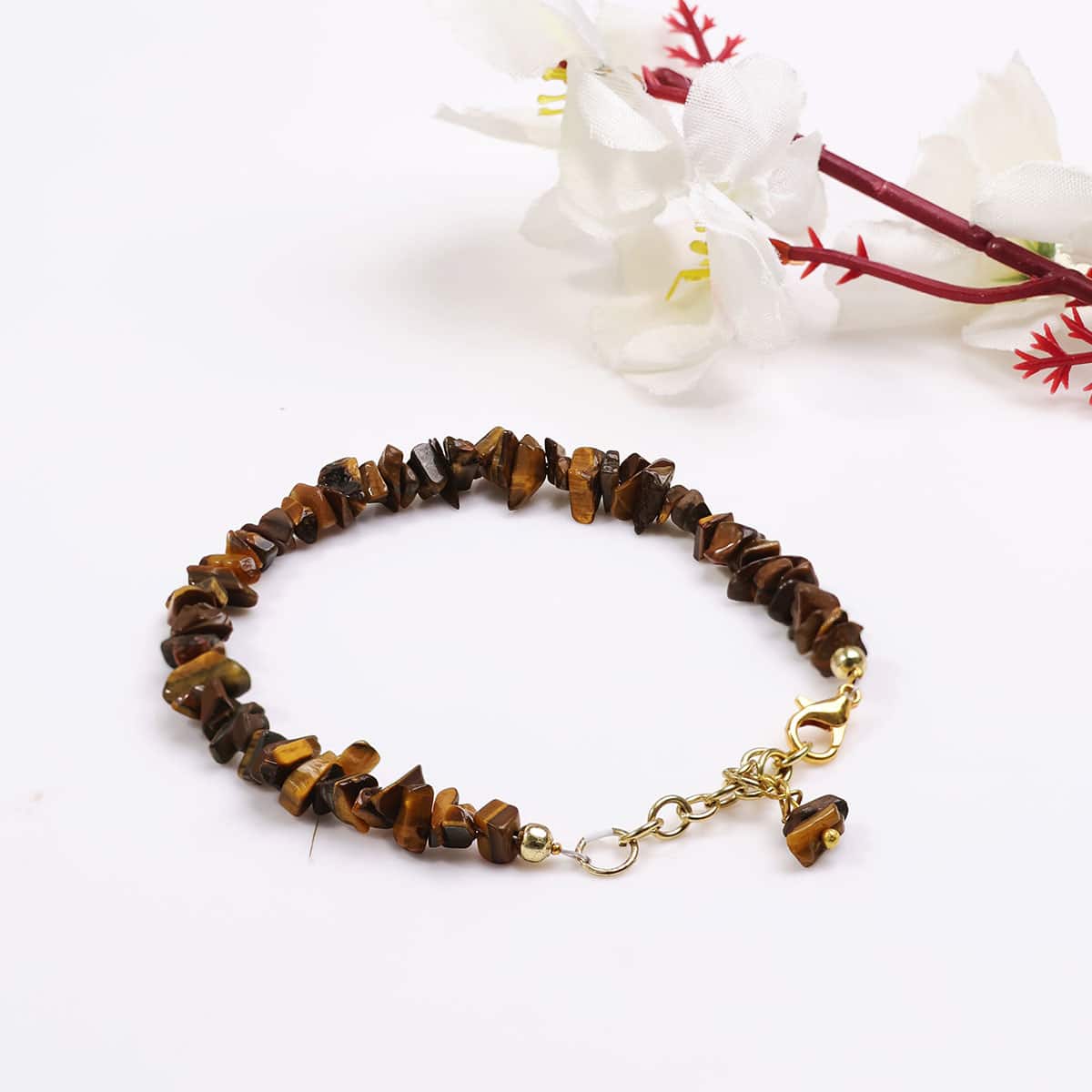 Tiger Eye Chips Chain Bracelet in India, US, UK, Australia, Europe