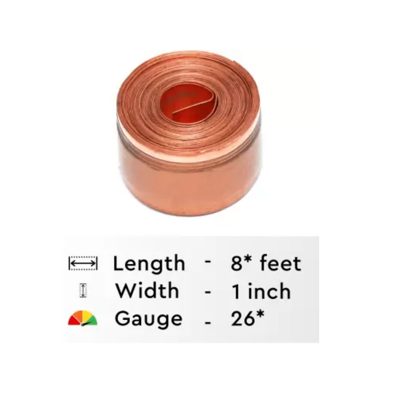 Copper Strip For Vastu Remedy {8 Feet ,25 MM Width , 0.2 MM Thickness} in India, US, UK, Australia, Europe