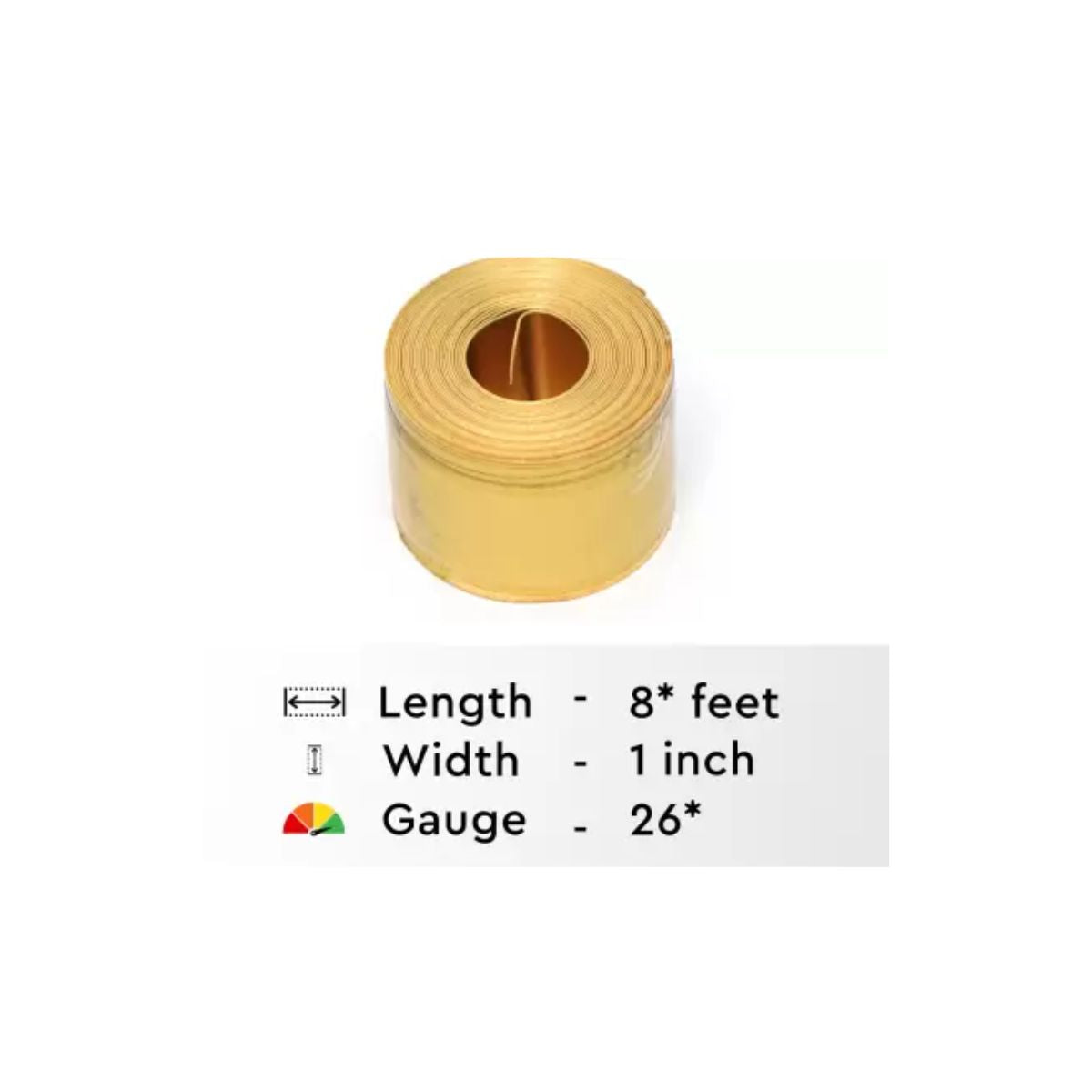 Brass Strip For Vastu Remedy 8 Feet,1 Inch Width in India, US, UK, Australia, Europe
