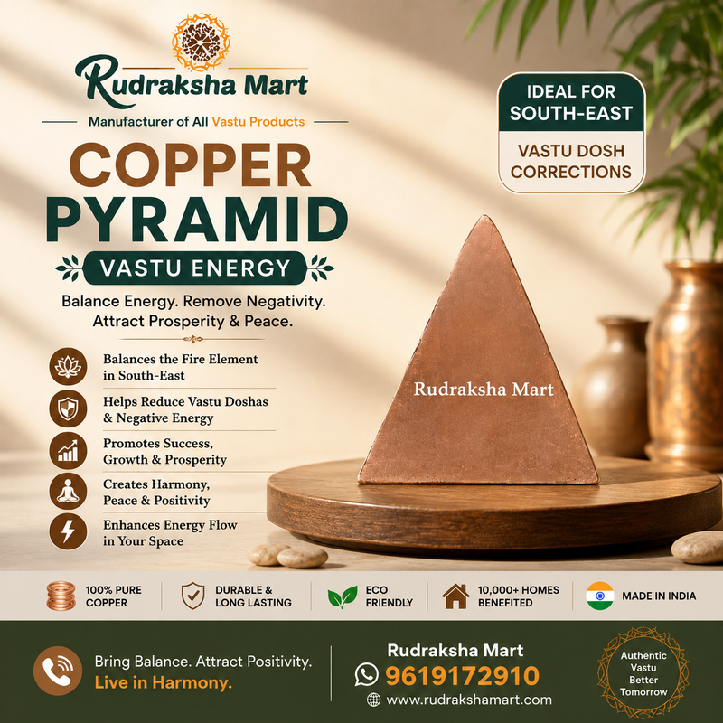 Copper Pyramid Vastu Energy for South East Vastu Dosh Defects- Triangle Shape in India, US, UK, Australia, Europe