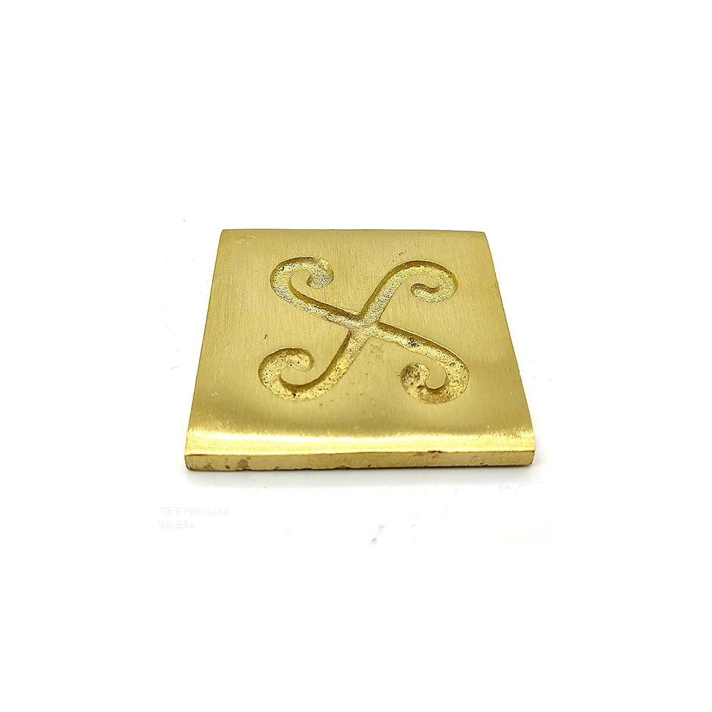 Vastu Remedy Brass Spiral Block for Correcting North-West Directional Imbalances in India, US, UK, Australia, Europe