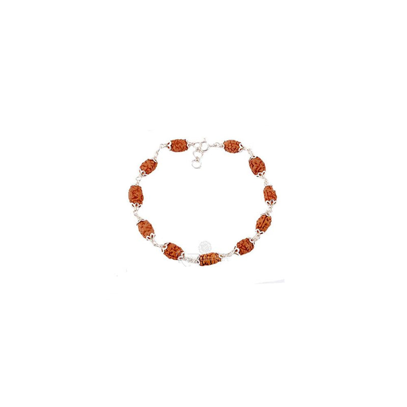 2 Mukhi Java Rudraksha Bracelet in Pure Silver in India, US, UK, Australia, Europe