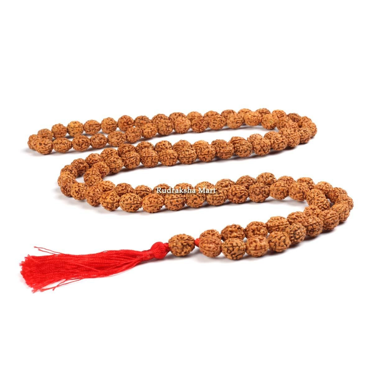3 Mukhi 108 Bead Java Rudraksha Mala in India, US, UK, Australia, Europe
