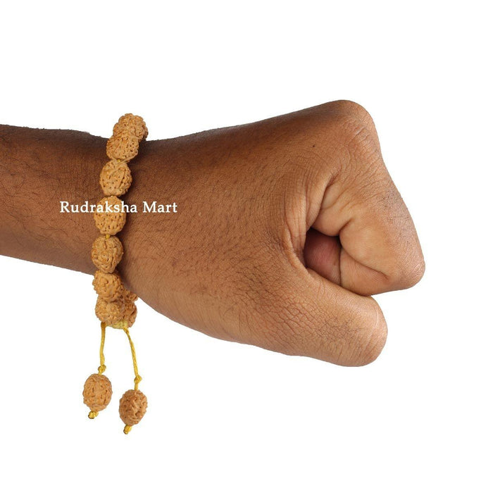 4 Mukhi Java Rudraksha Adjustable Bracelet in Thread in India, US, UK, Australia, Europe